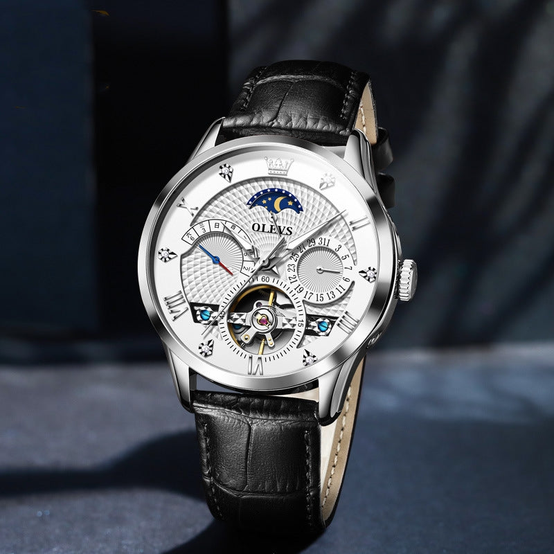 Multifunctional Luminous Hollow Flywheel Automatic Mechanical Watch